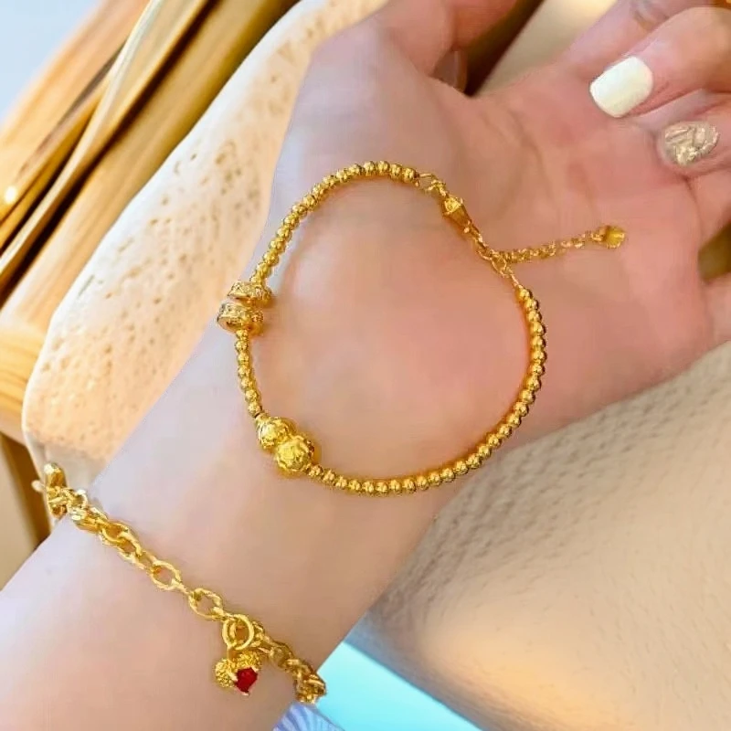 Y-6126  5D精工 葫芦光珠手链  半支撑工艺 +专柜礼盒