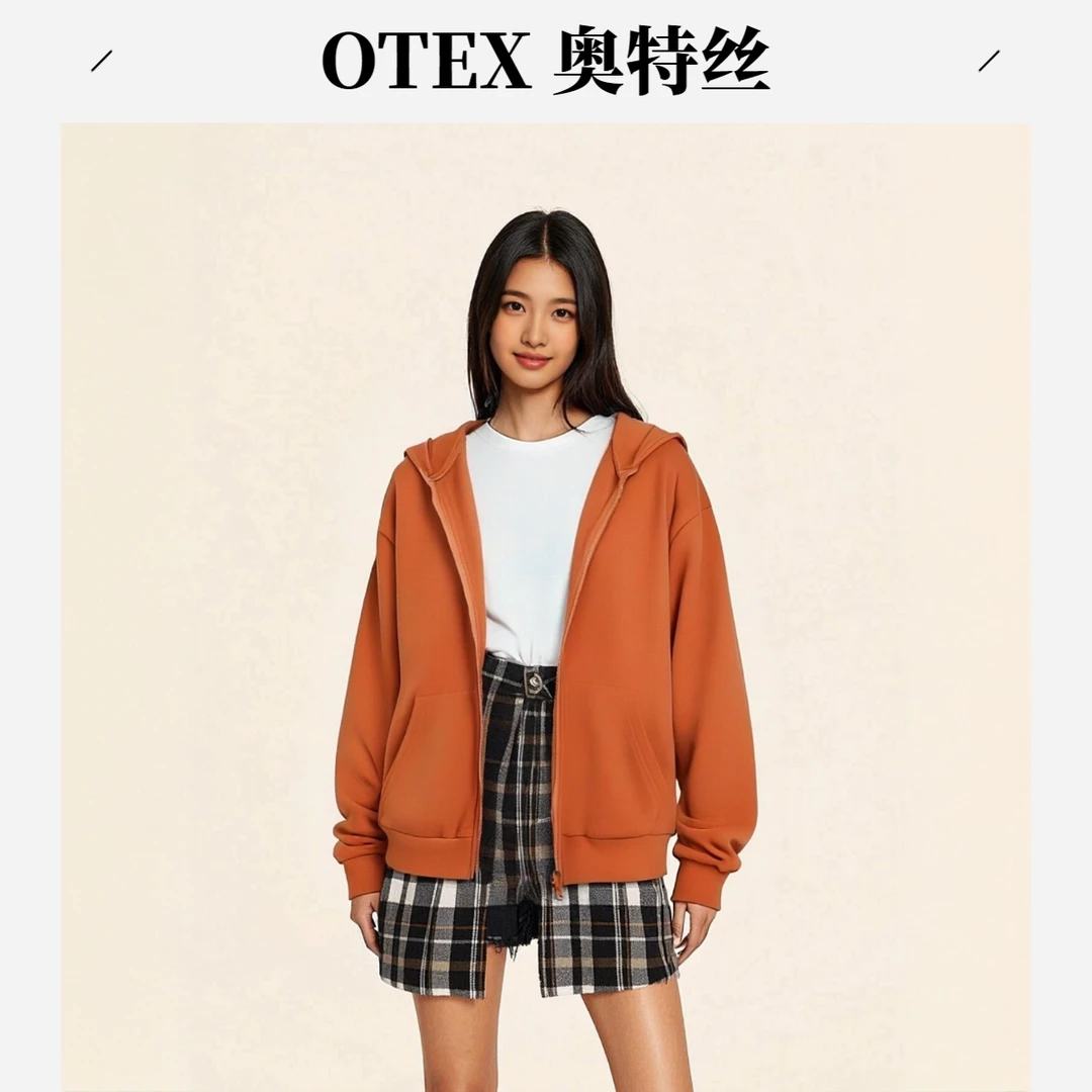 全棉连帽纯色卫衣中性2025新款爆款旅游出街衣服时髦服装