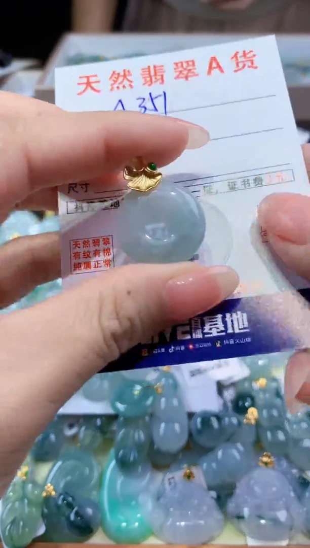 颈饰未镶嵌翡翠天然翡翠A货挂件