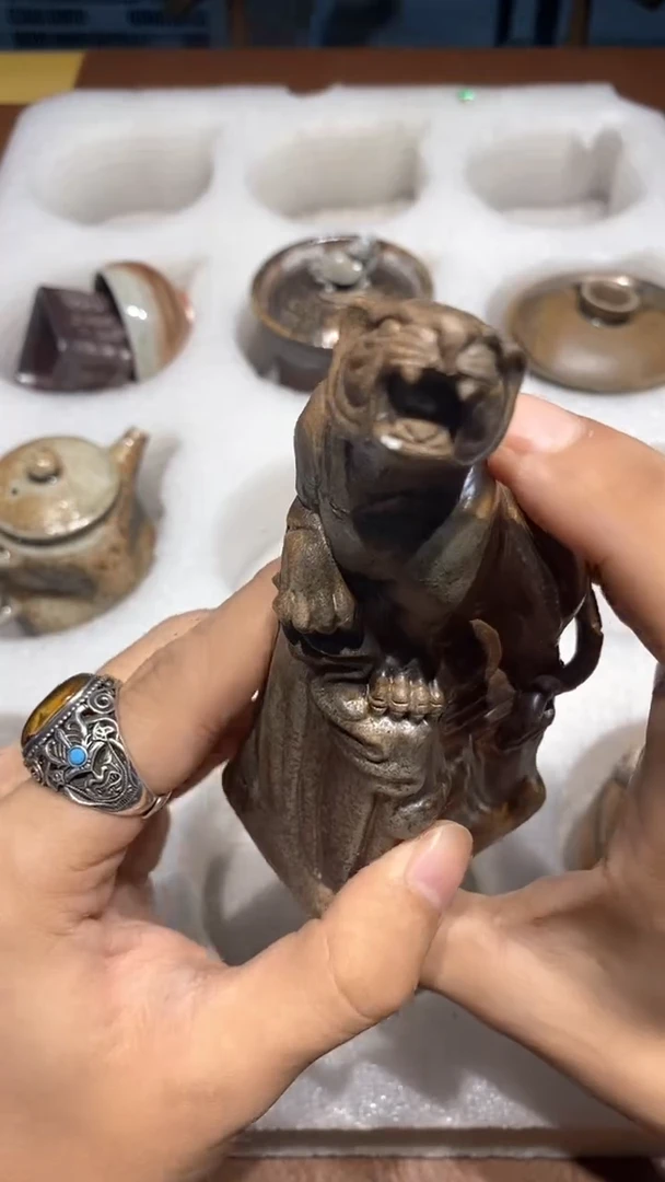 陶瓷奢瓷/瑞寅柴烧茶器（摆件）1252 微瑕