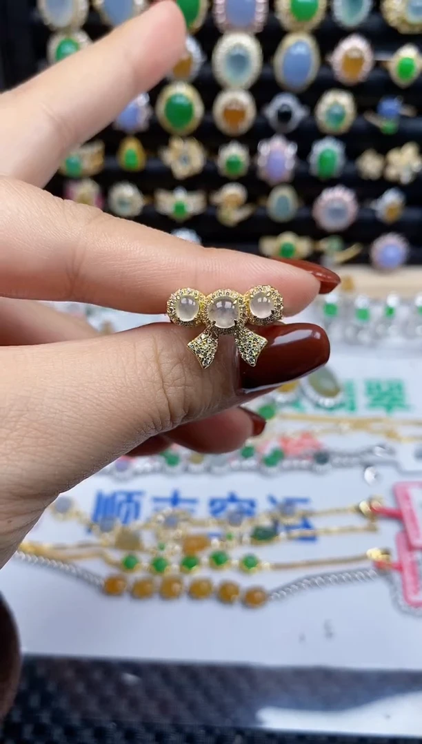 银S925镶嵌戒指翡翠787