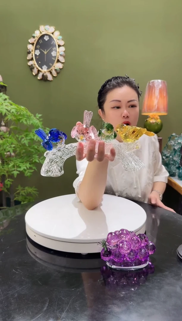 人造水晶喜上眉梢  K9水晶摆件