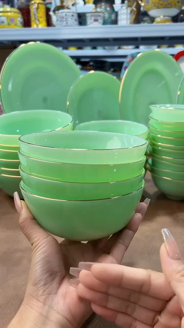 玉瓷 5.5英寸饭碗4个景德镇陶瓷