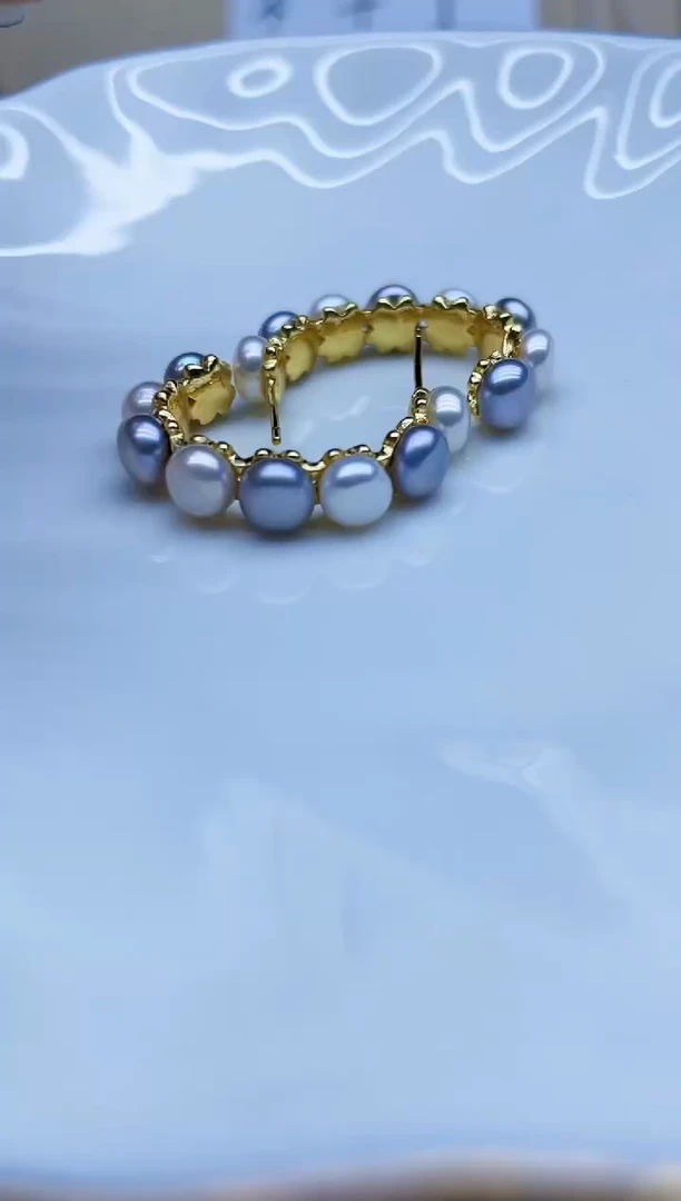 未镶嵌耳饰淡水珍珠耳钉多样性发其一