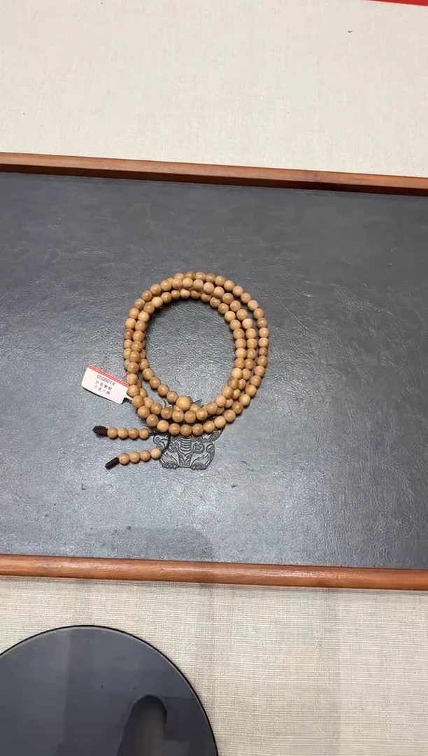 沉香手串天然野越南顺化红土0.7圆珠多圈11克+