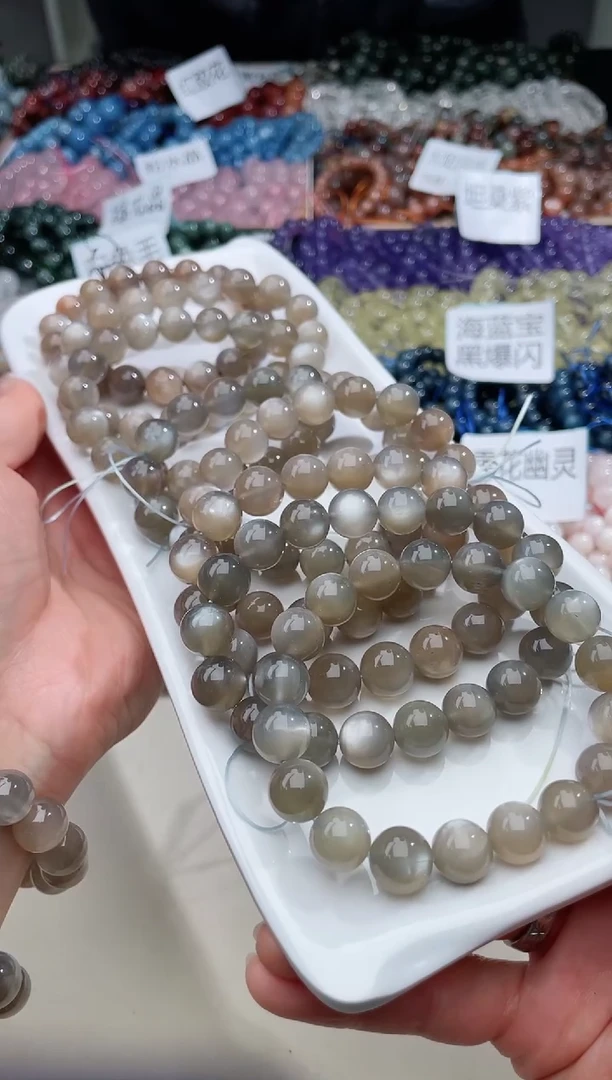 【闪购商品】水晶手链银S925镶嵌奶茶月光558