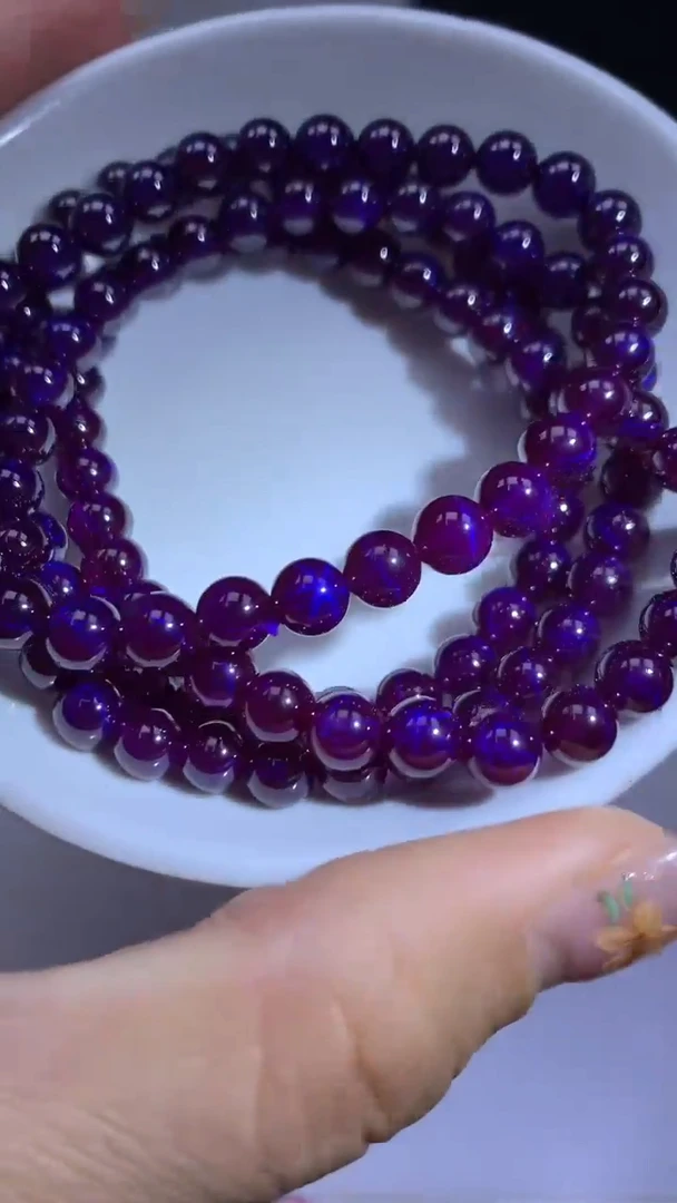 未镶嵌散珠红宝石E61 紫宝石6mm2个7.8元