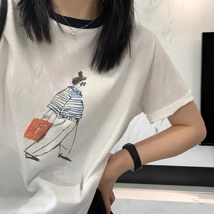 ARRLMORRE品牌【远行】冰凉撞色领轻薄雪花棉韩系大正肩短袖