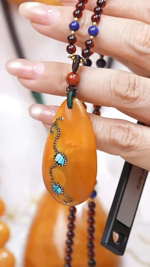 蜜蜡颈饰未镶嵌9259天然蜜蜡珠宝奇石全部保真
