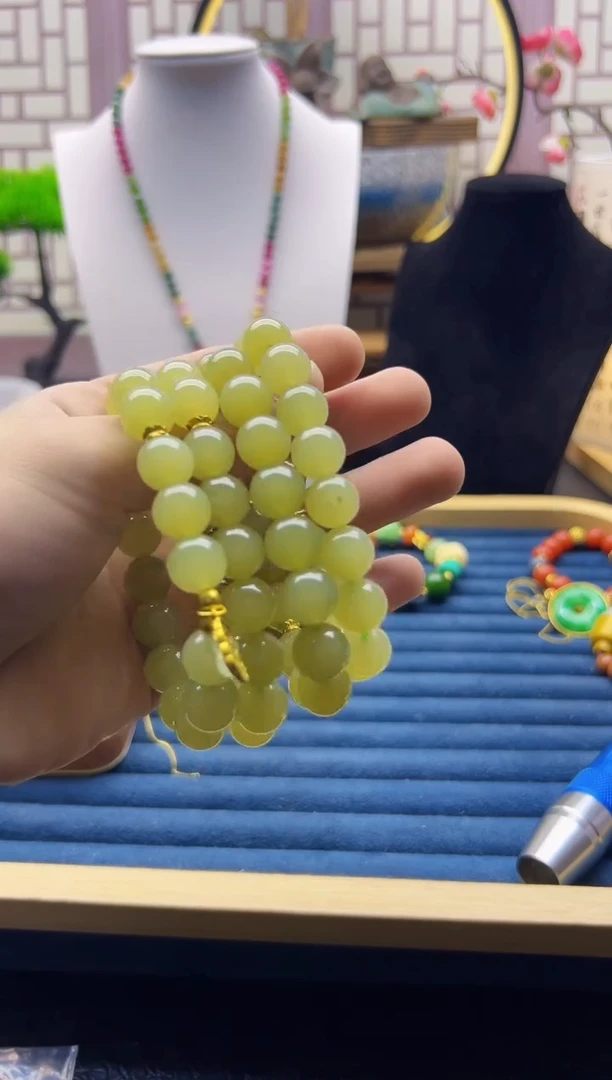 【闪购商品】和田玉手链14K金镶嵌S151