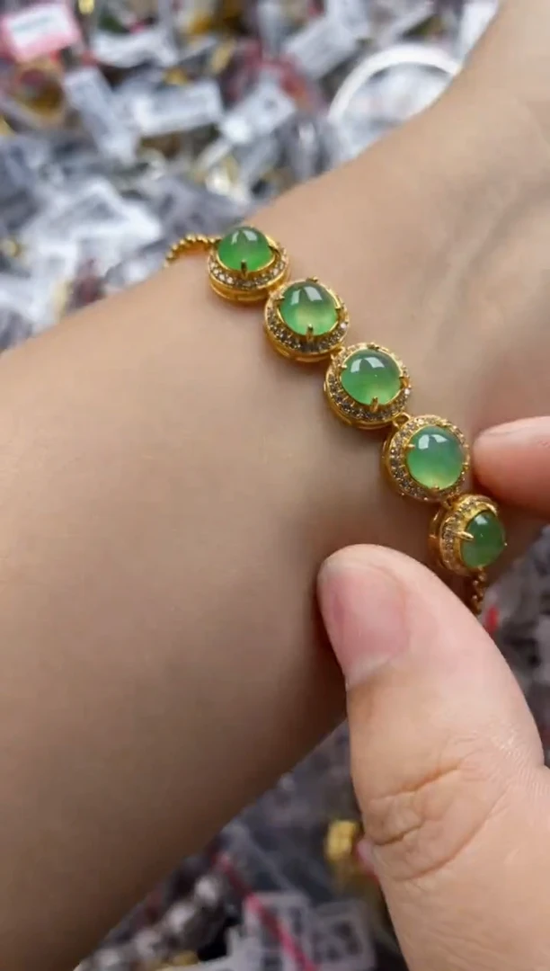 翡翠戒指银S925镶嵌1111---5