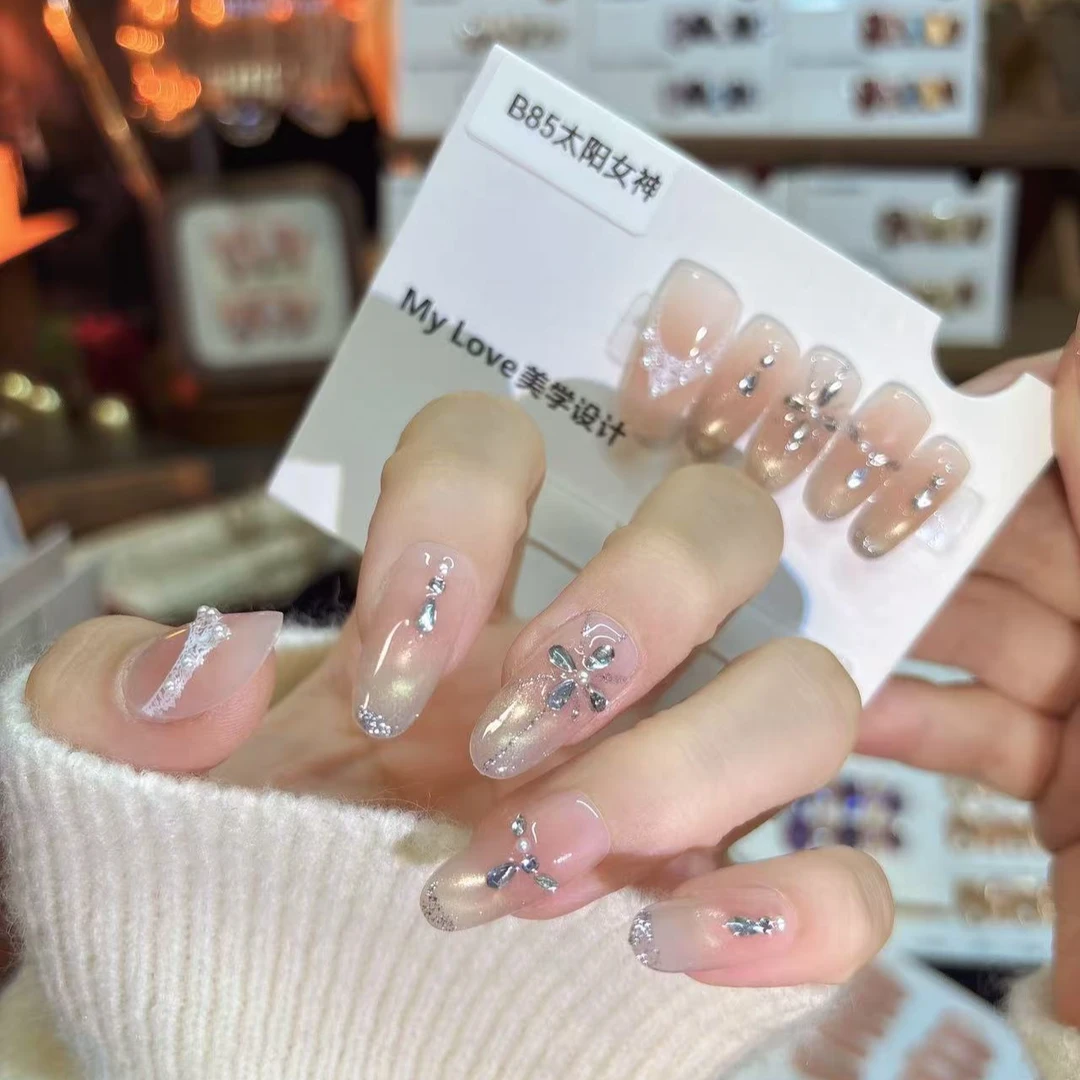 B85【太阳女神】新年款纯手工秋冬显白气质穿戴甲