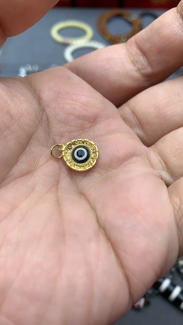 【闪购商品】玛瑙/玉髓单珠18K金镶嵌250207012366