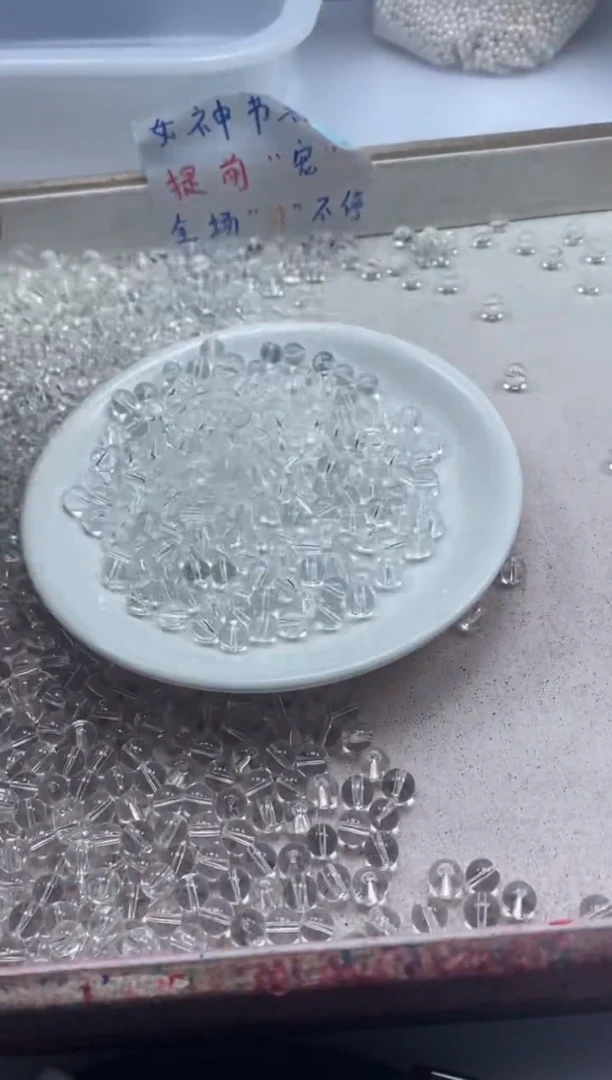 【闪购商品】水晶颈饰未镶嵌w928白水晶6mm*50颗