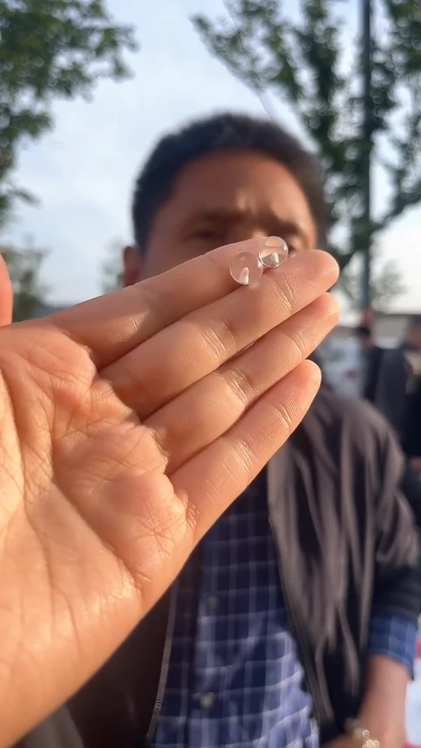 水晶耳钉未镶嵌天然多样性发一mm
