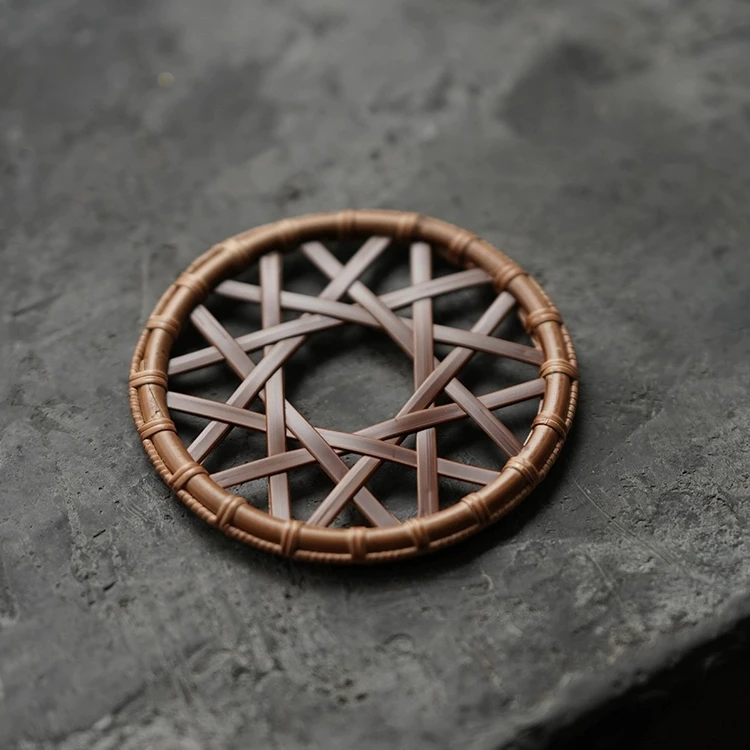 予御丨清物堂-手工竹编茶壶垫藤编壶垫隔热垫实用配件13.5cm
