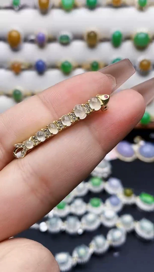 银S925镶嵌戒指翡翠1483