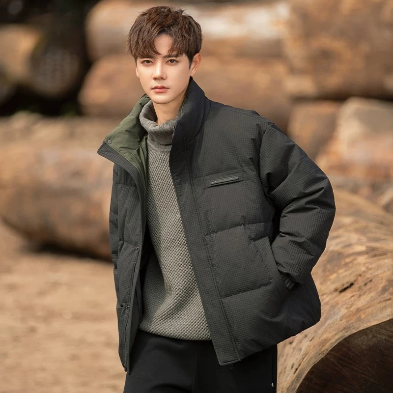 【糖果多巴胺90白鸭绒羽绒服】冬季定制纹理立领保暖外套-807