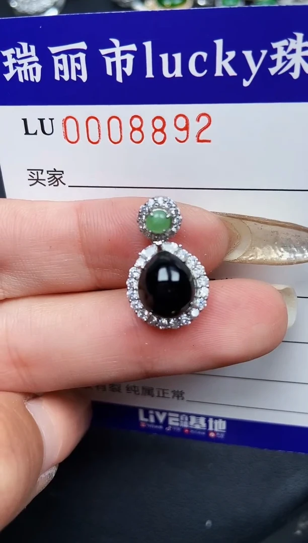 【闪购商品】翡翠颈饰银S925镶嵌8892