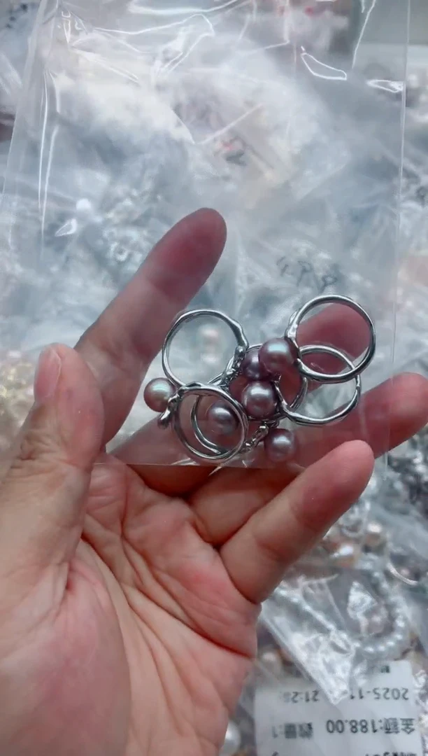 未镶嵌戒指淡水珍珠多样性发其一，非无暇