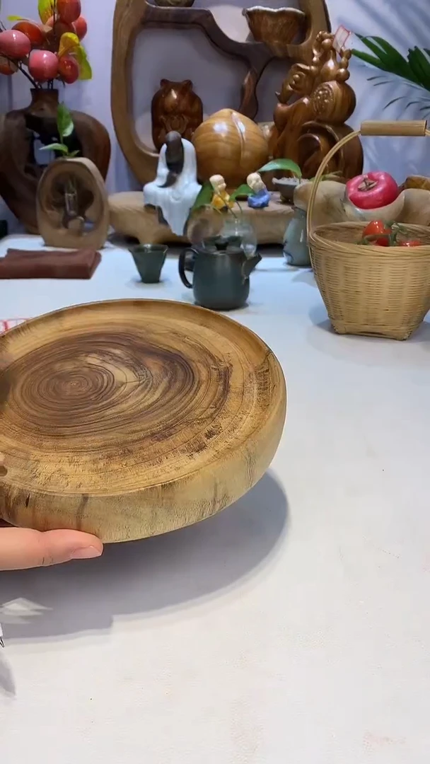 【闪购商品】香樟木A3小圆盘干泡/尺寸19*4