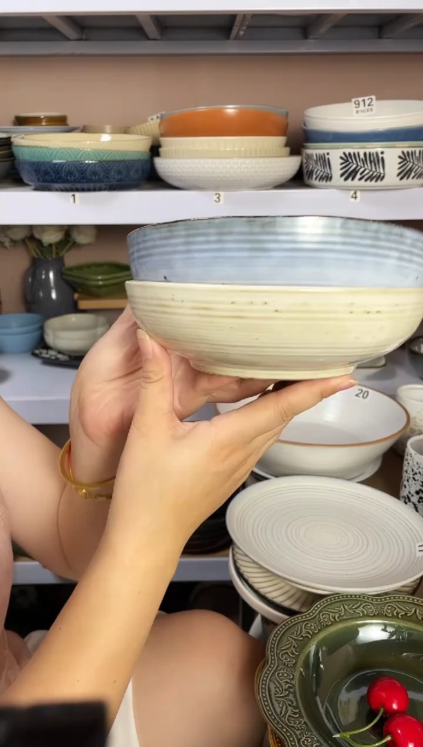 瓷微瑕（2个装）麻点螺纹深盘