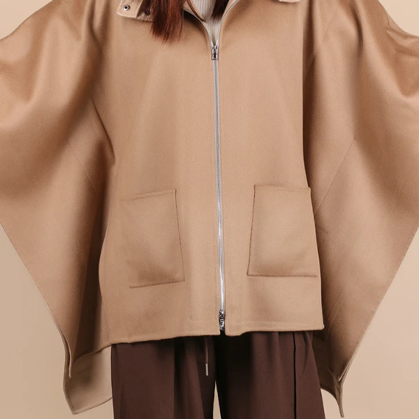 羊绒大衣 女士 潮牌时尚百搭冬季连帽气质 26AW01010