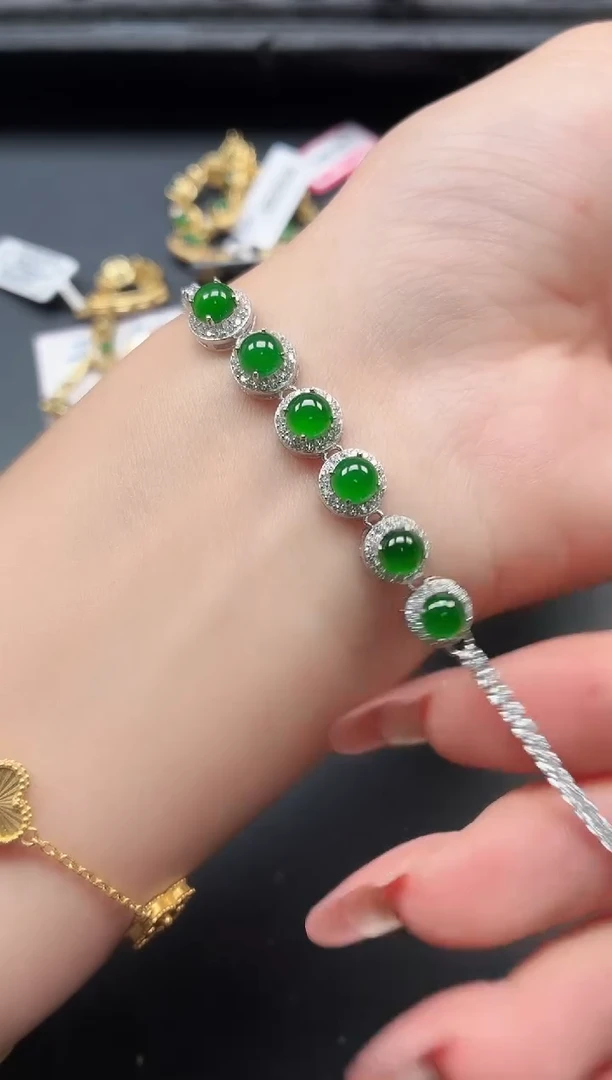 银S925镶嵌戒指翡翠11