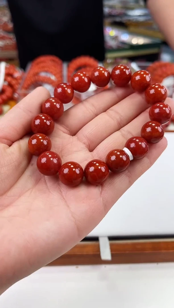 【闪购商品】南红玛瑙瓦西手串13+未镶嵌一个/条