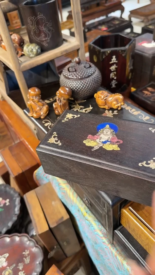 【闪购商品】木木艺紫檀坐财神机关盒198.88