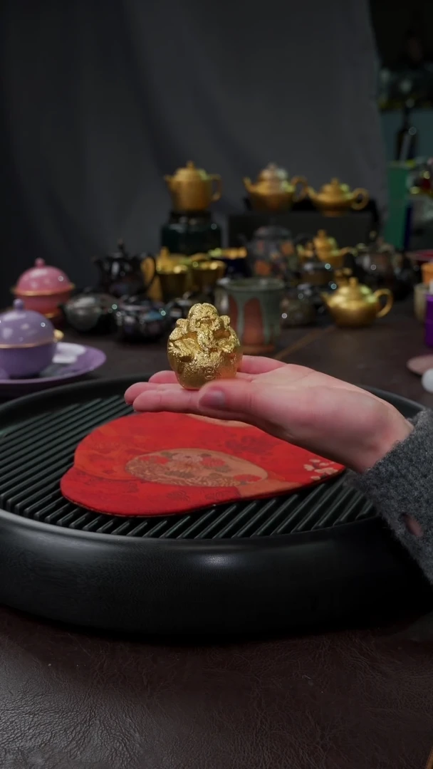 【闪购商品】杯【宜景窑鎏金】财神