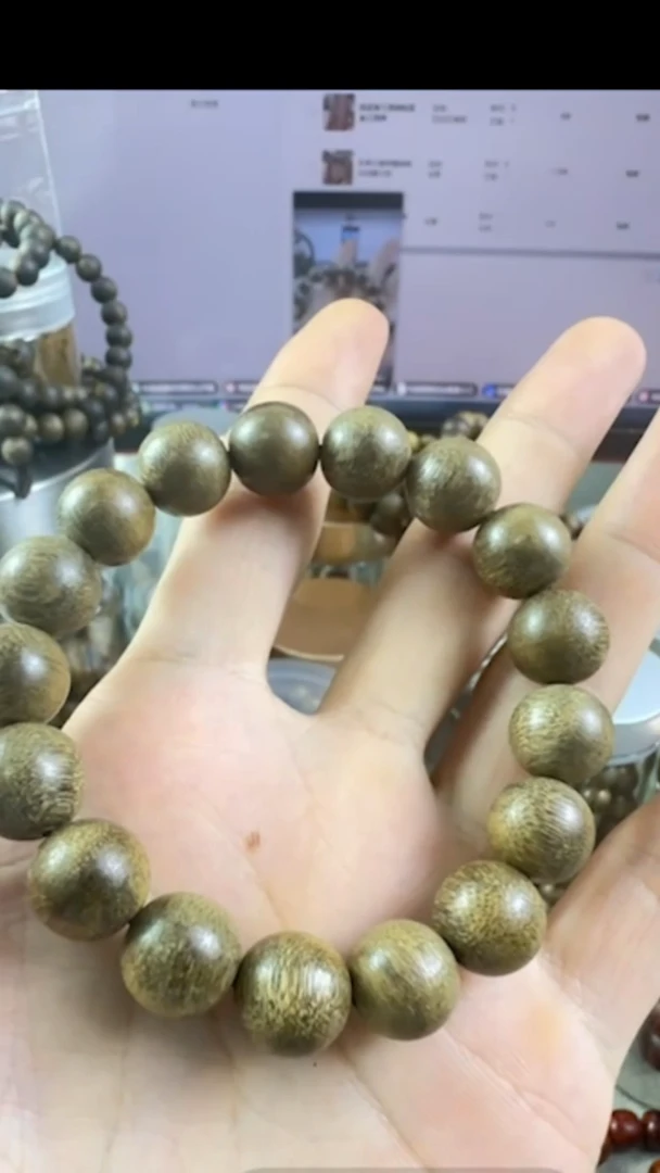 手串沉香海南临高黑油格1.2d单圈