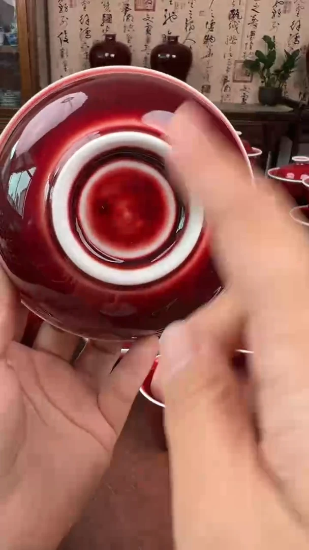 景德镇郎红主人杯-碗-盘-杯