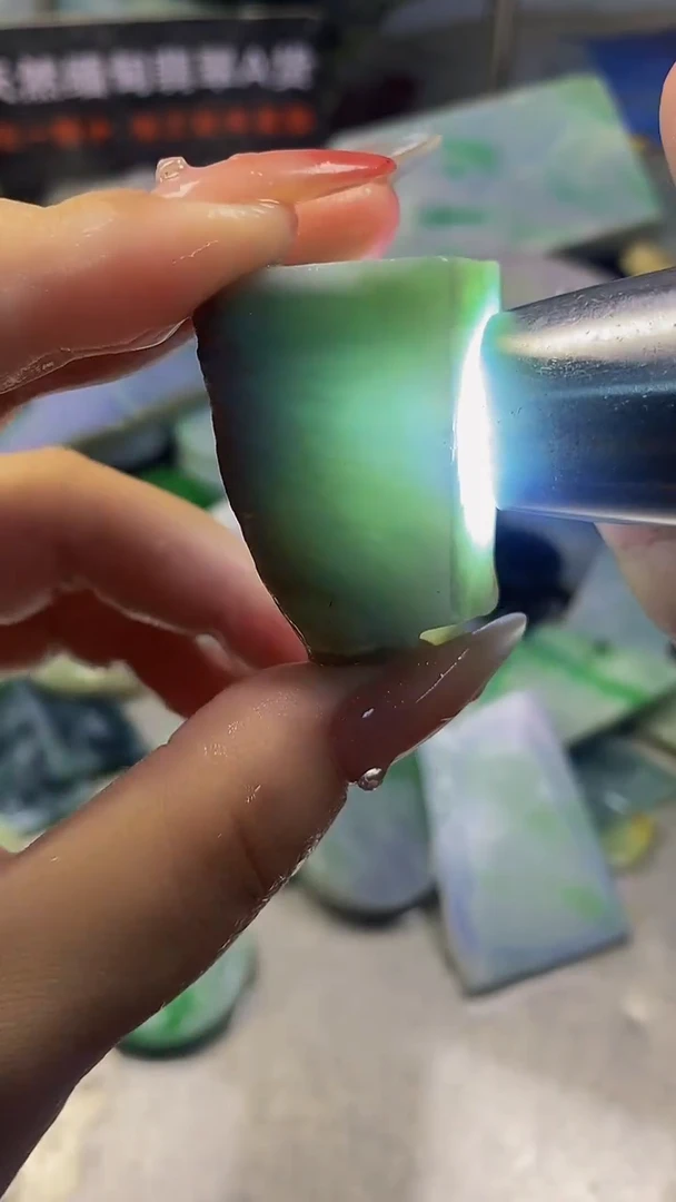 翡翠未镶嵌脚链天然缅甸翡翠A货827