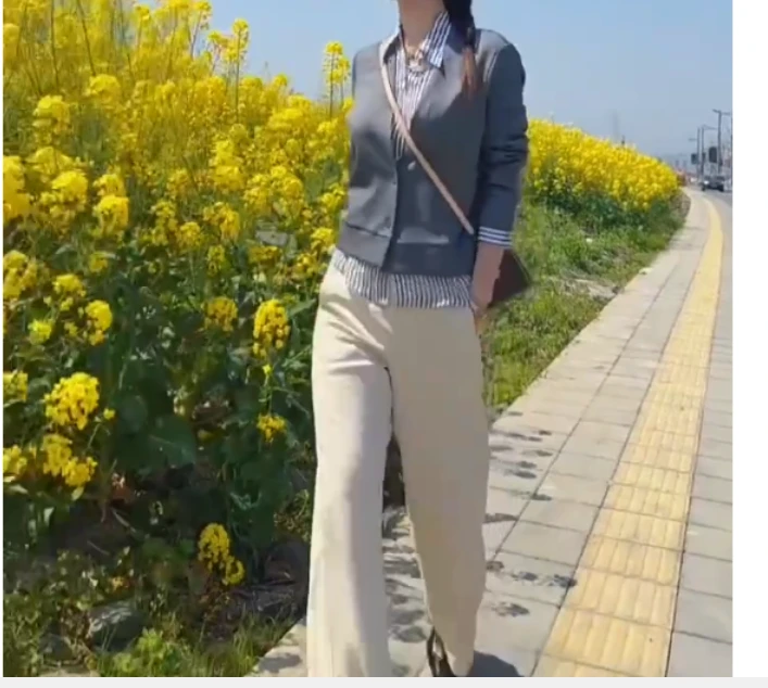 2025春季新款网红同款洋气气质韩版潮流上衣裤子女甜K9