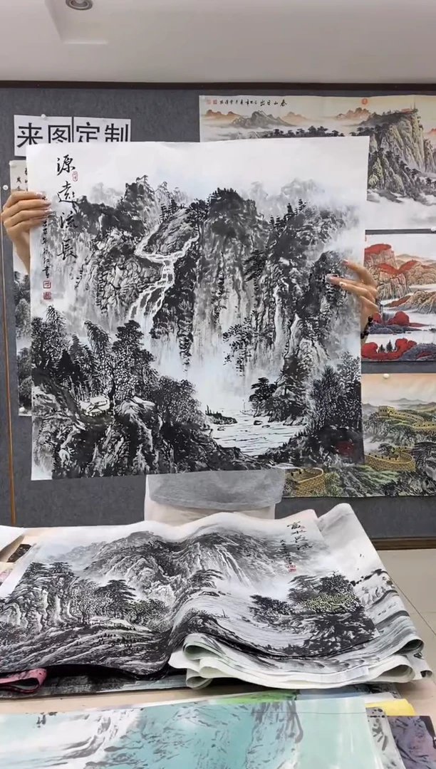 国画福利！沈泳江手绘 四尺斗方68*68cm