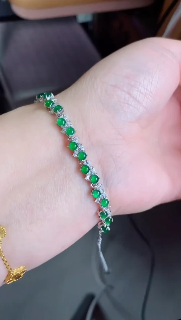 银S925镶嵌戒指翡翠1