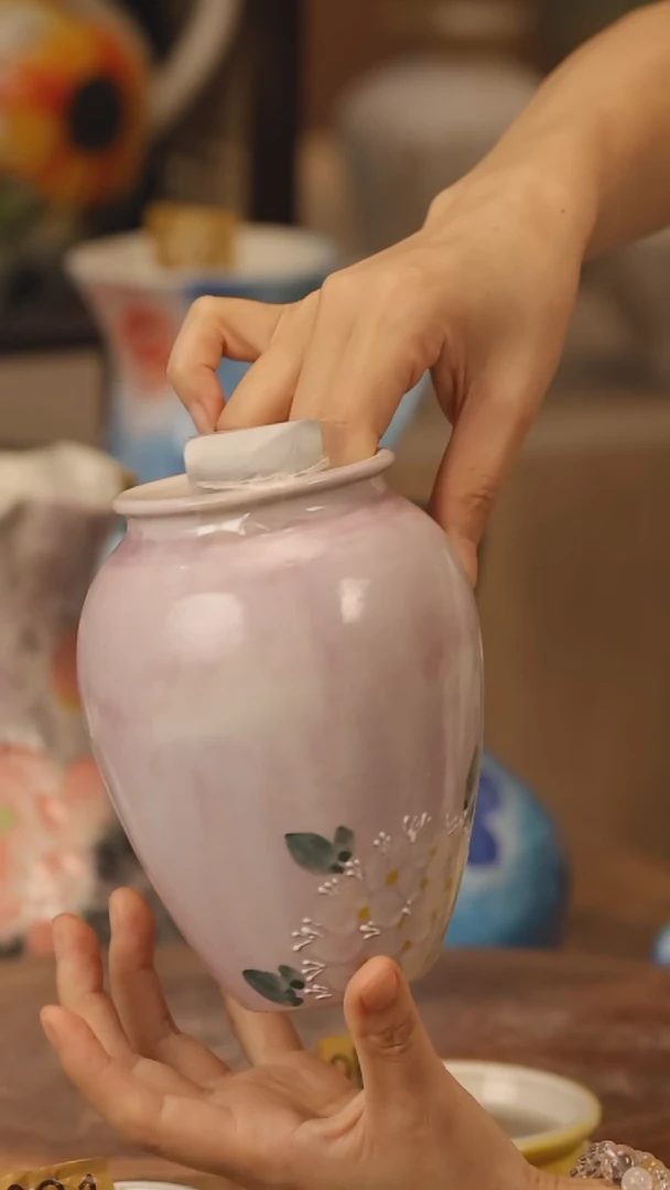 陶瓷172景德镇设计师手作花器摆件侘寂风