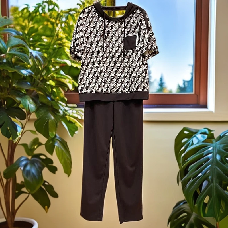 9485#咖【木兮兮专属】2025年夏季新款气质显瘦时尚休闲百搭套装女