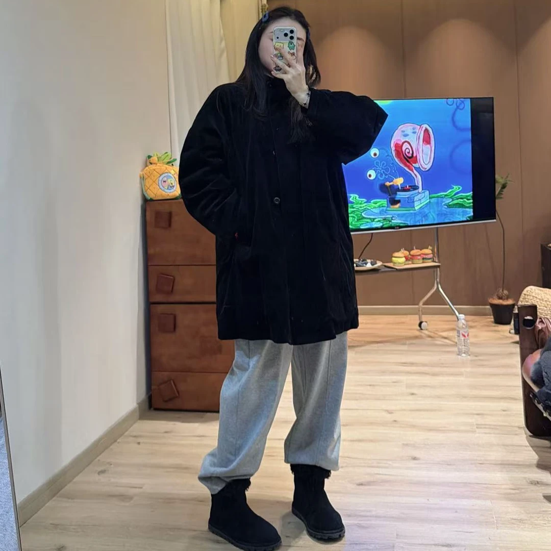 DR-两色灯芯绒羽绒服