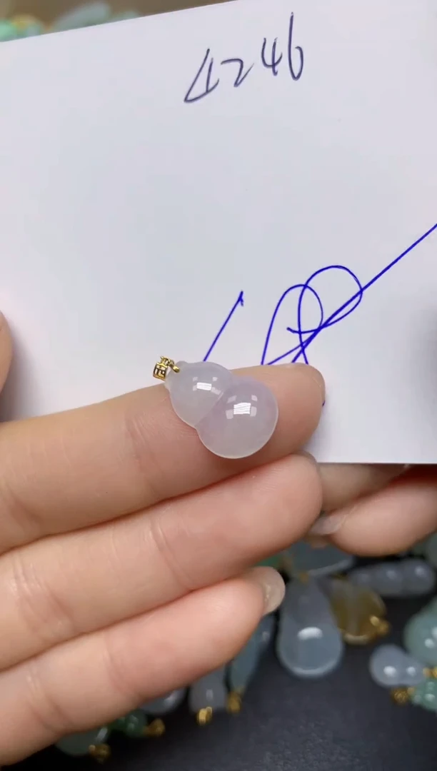 【闪购商品】翡翠挂件18K金镶嵌 天然翡翠A货