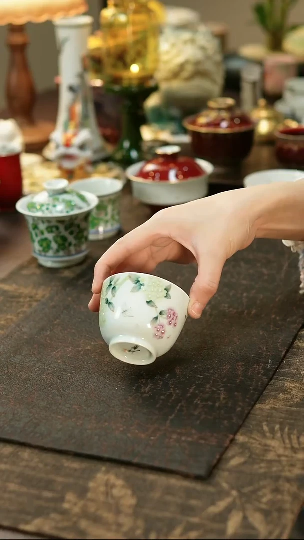 景德镇陶瓷杯碗柴烧多人