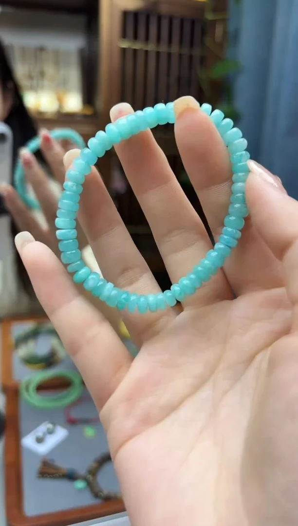 未镶嵌手串天河石天河石盘珠手串ZD