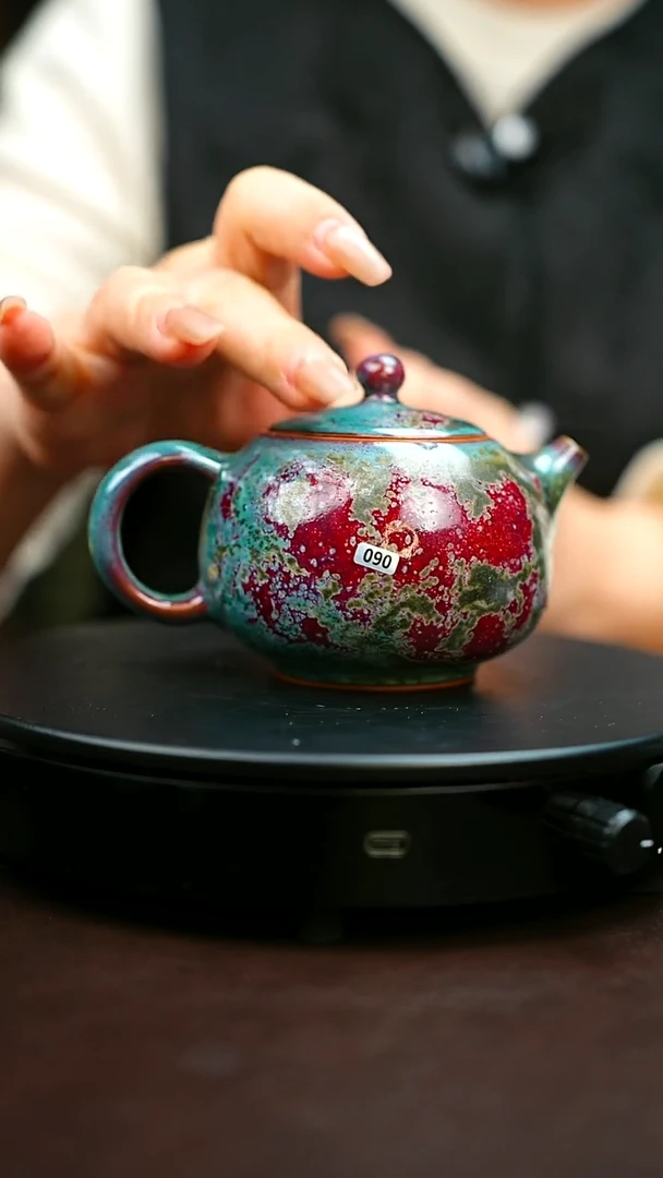 090#原矿钧瓷炉钧釉西施壶