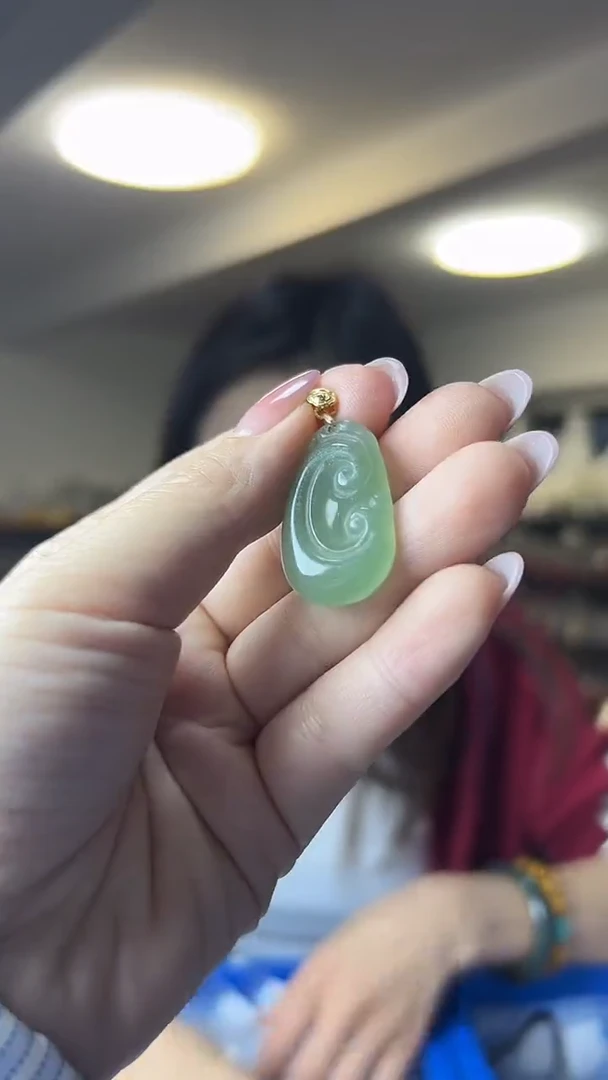 银S925镶嵌东陵石颈饰（多样性发一件）