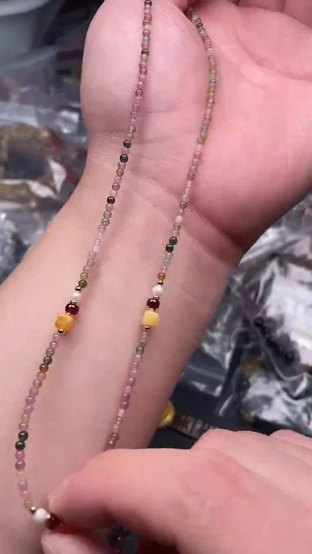 未镶嵌颈饰碧玺多样性发货拍一发一
