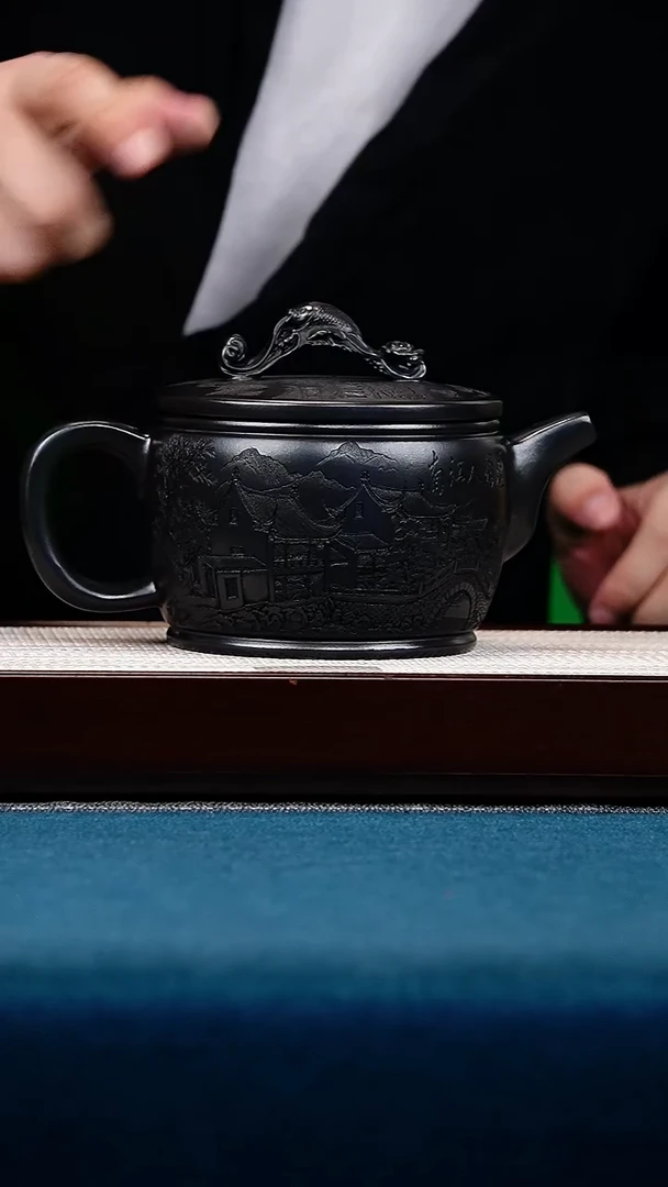 茶壶紫砂石黄龙门汉瓦鱼