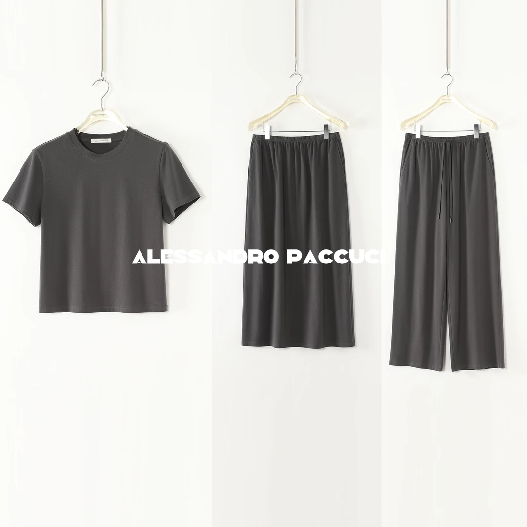 AP洛哥52044TT/52100KC /52070QB【灰砚】棉高弹磨毛T恤/长裤/半裙