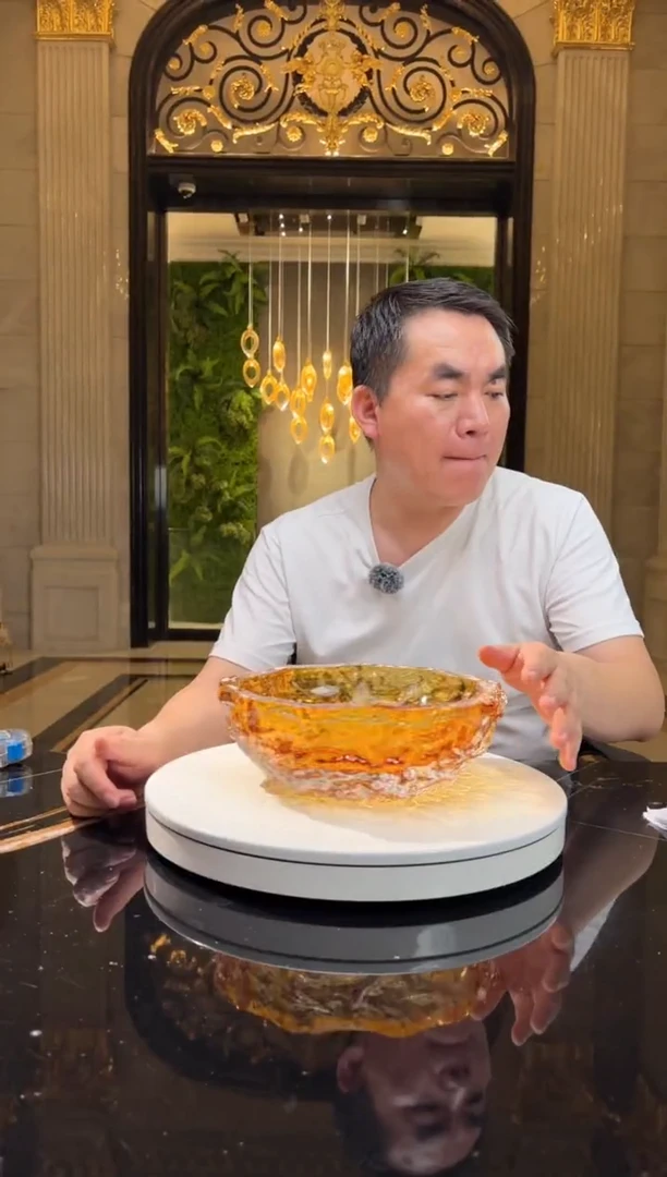 摆件AJ1011040琥珀色果盘