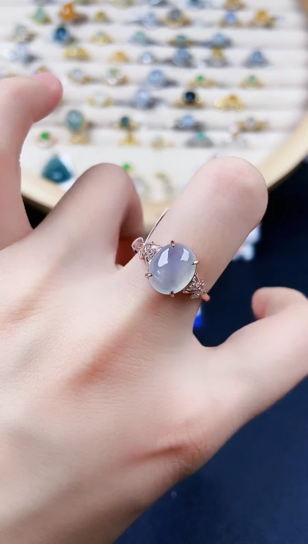 【闪购商品】翡翠戒指银S925镶嵌654644